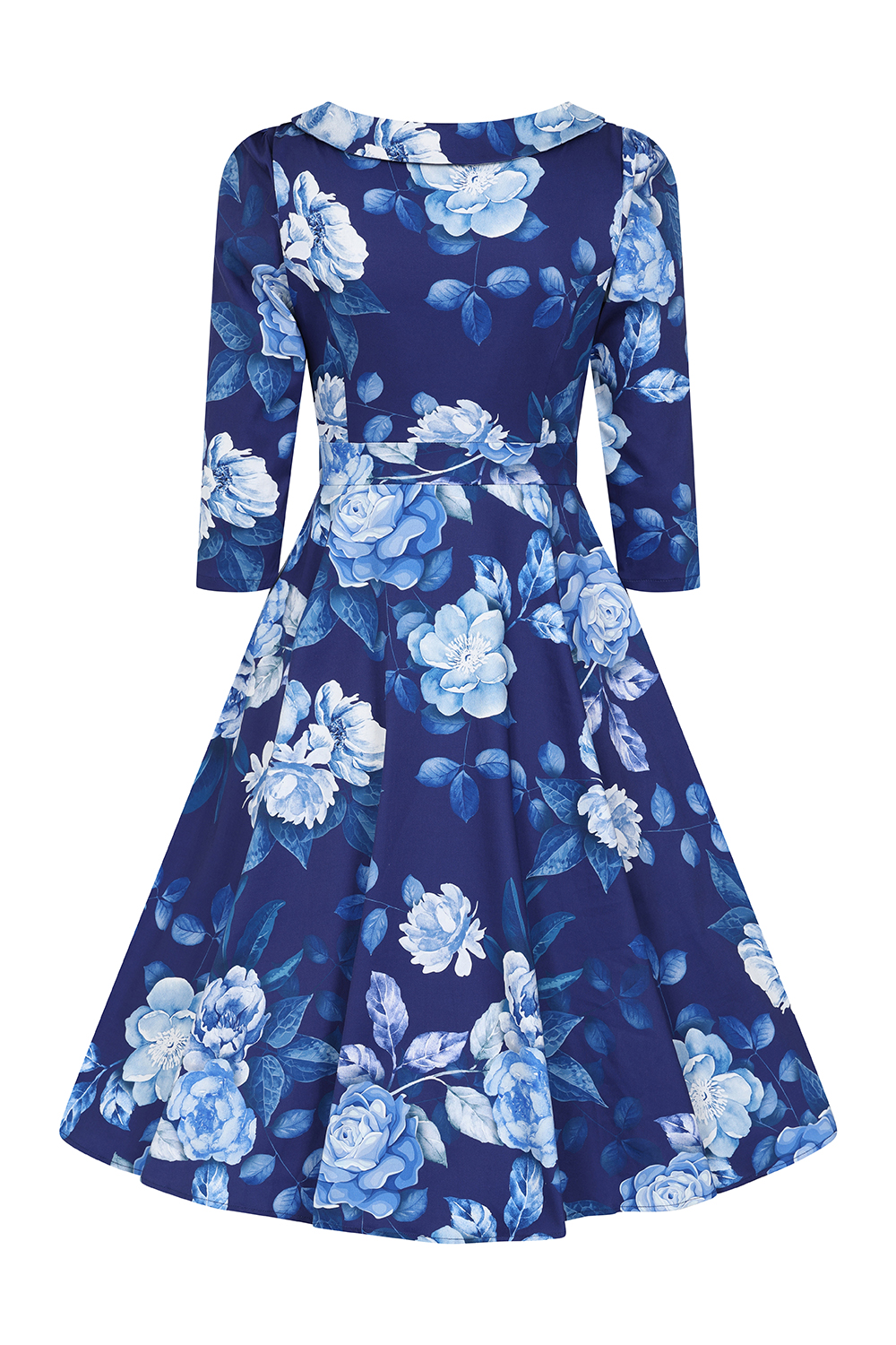 Dafney Blue Floral Swing Dress